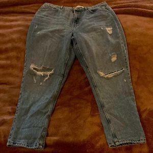 Distressed jeans